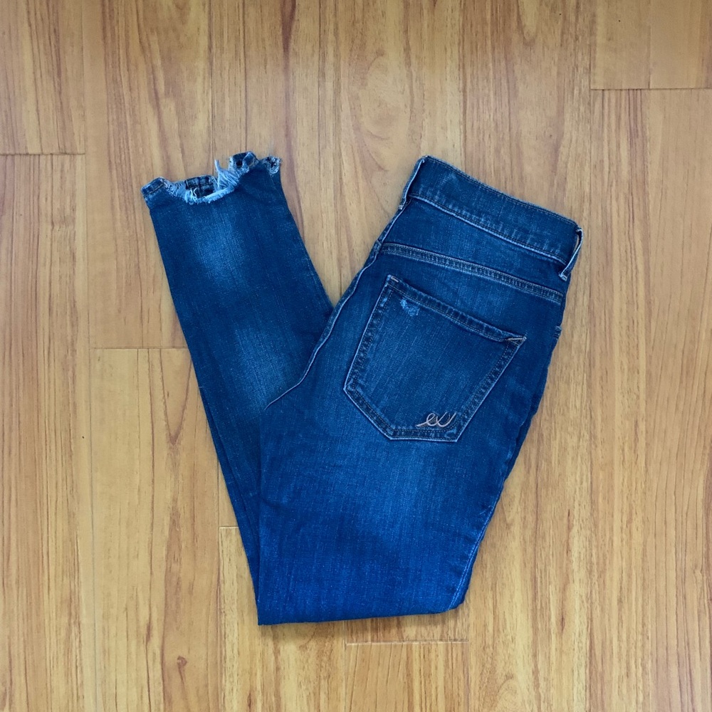Express Distressed Skinny Jeans